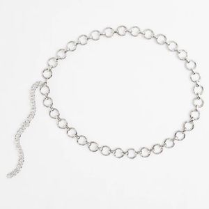 🆕 Silver Tone Circle Chain Belt NWT Torrid New!